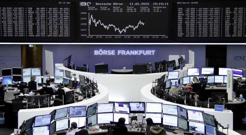 © Reuters. أسهم أوروبا تصعد صباحا وأرسيلور ميتال يهبط بعد تحذير بشأن الأرباح